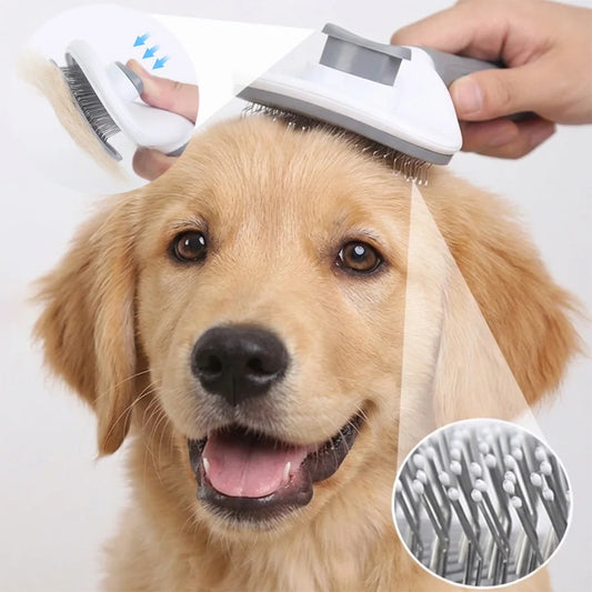 Shedlisse Pet Slicker Brush — One-Click Hair Removal for Long & Short Fur